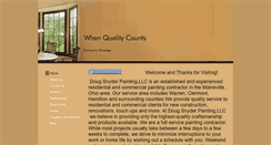 Desktop Screenshot of dougsnyderpainting.com